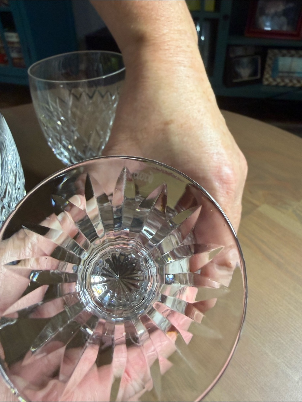 Crystal Cut Goblet Glasses - Clear Stemware (Set of 3) - Picture 5 of 5